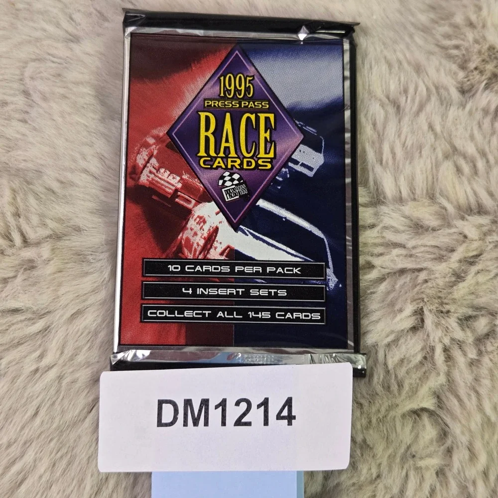 5 Pack Lot 1995 Press Pass Race Cards NASCAR Racing Sealed Trading Card Packs